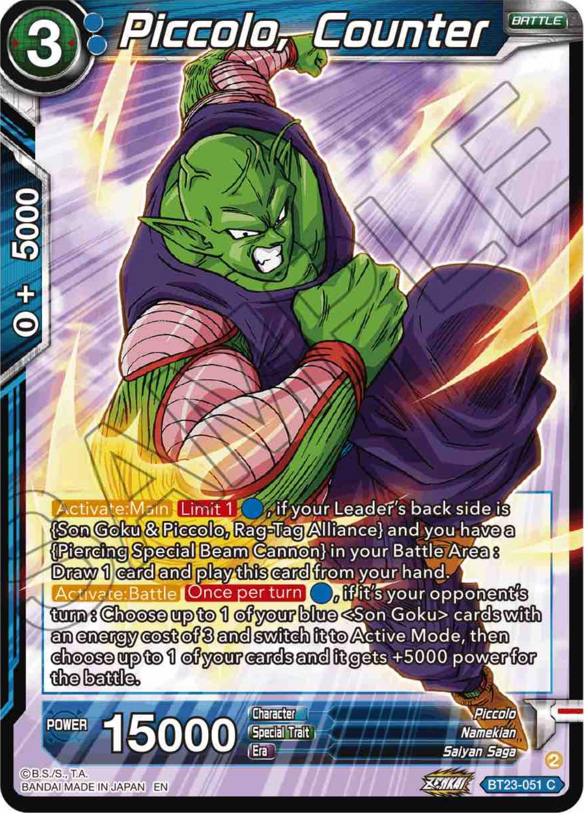 Piccolo, Counter (BT23-051) [Perfect Combination] | Mindsight Gaming