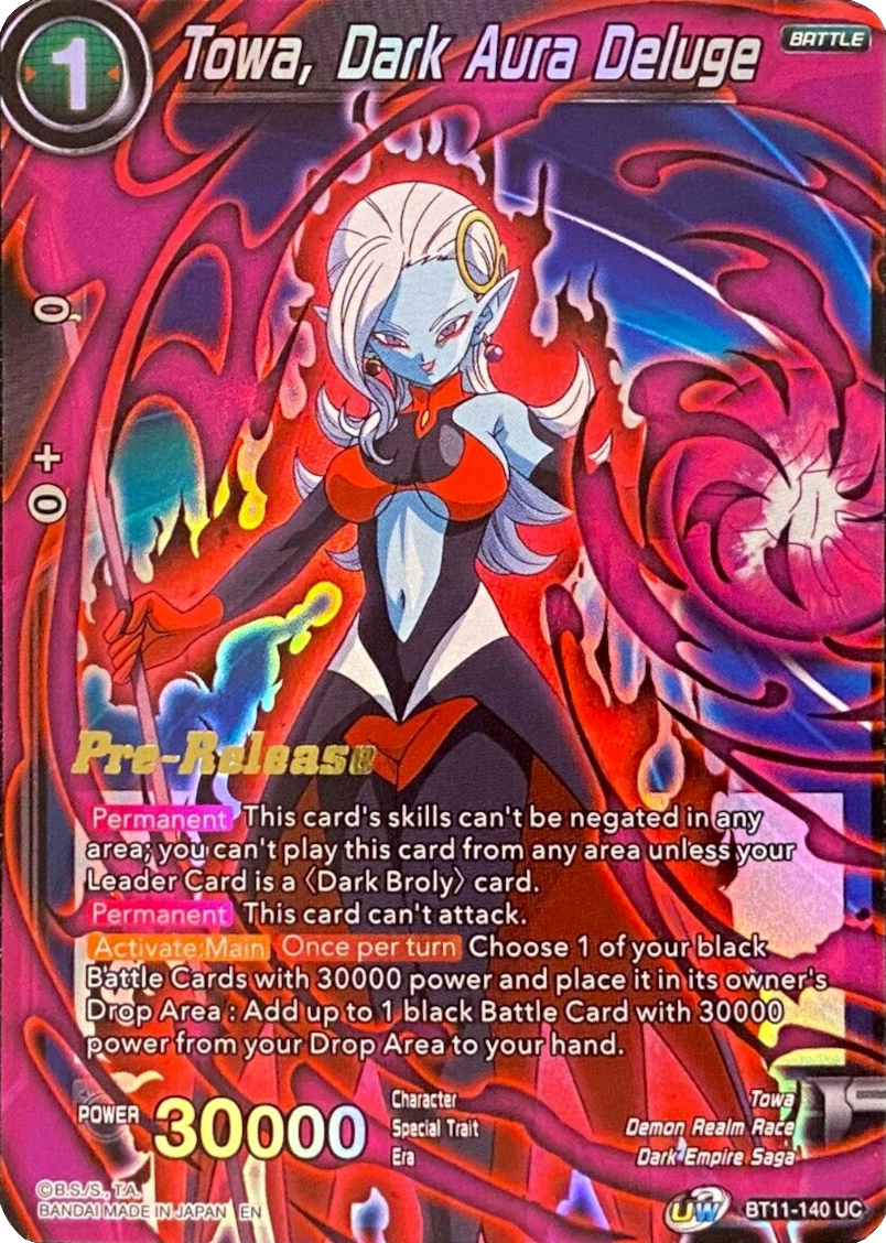 Towa, Dark Aura Deluge (BT11-140) [Vermilion Bloodline Prerelease Promos] | Mindsight Gaming