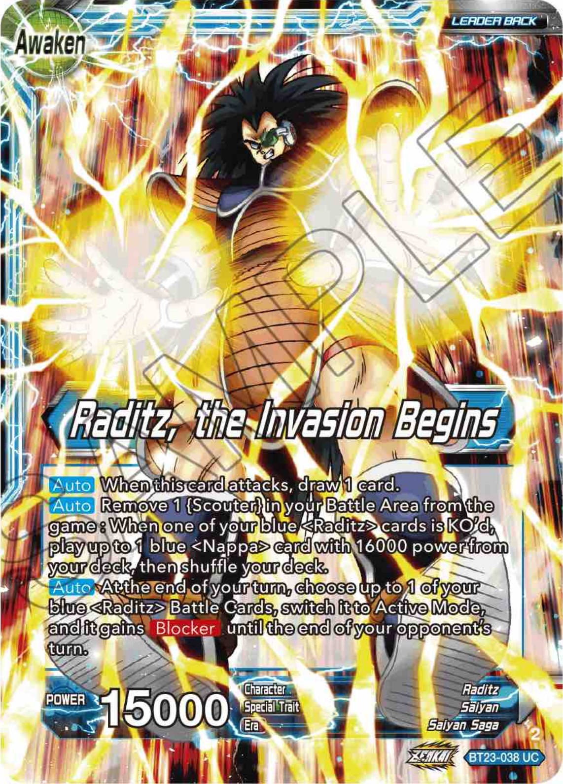 Raditz // Raditz, the Invasion Begins (BT23-038) [Perfect Combination] | Mindsight Gaming