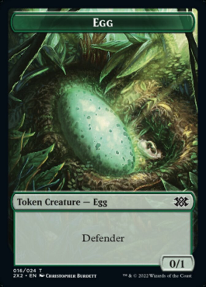 Egg // Soldier Double-sided Token [Double Masters 2022 Tokens] | Mindsight Gaming