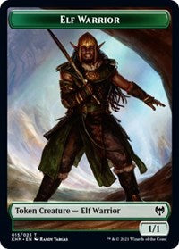 Elf Warrior // Emblem - Tibalt, Cosmic Impostor Double-sided Token [Kaldheim Tokens] | Mindsight Gaming