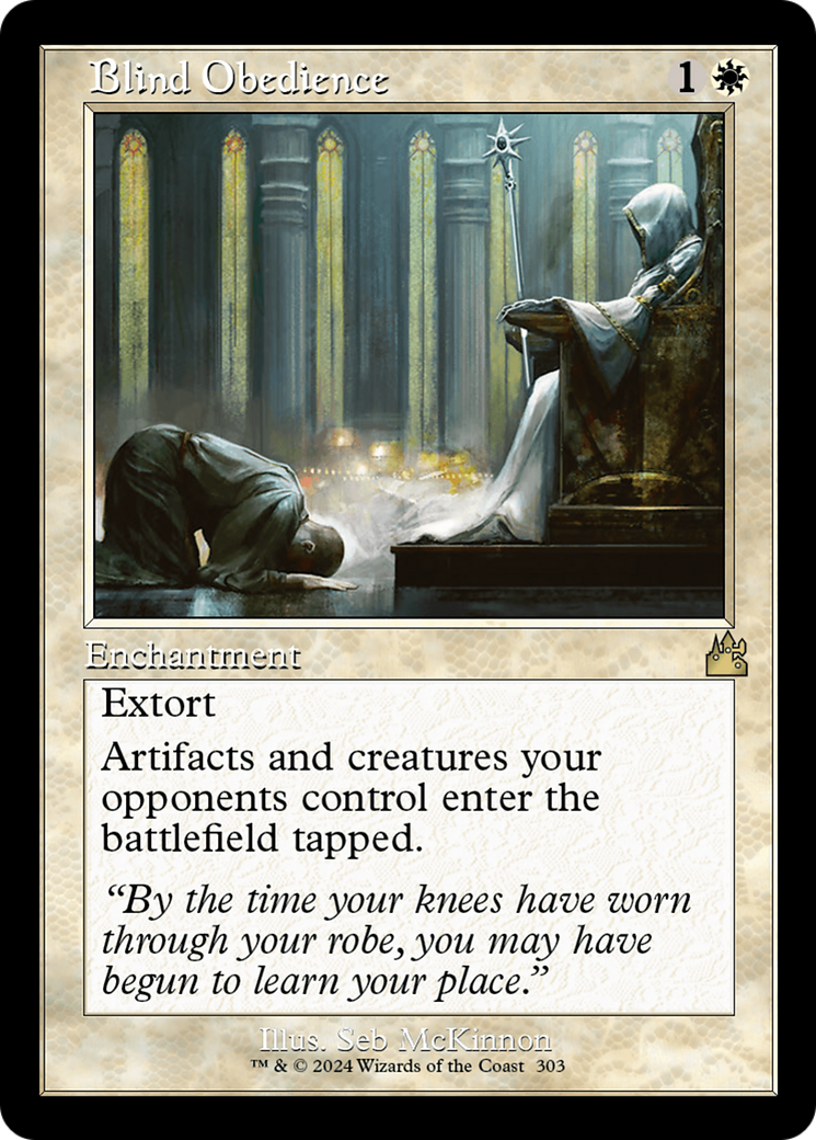 Blind Obedience (Retro Frame) [Ravnica Remastered] | Mindsight Gaming