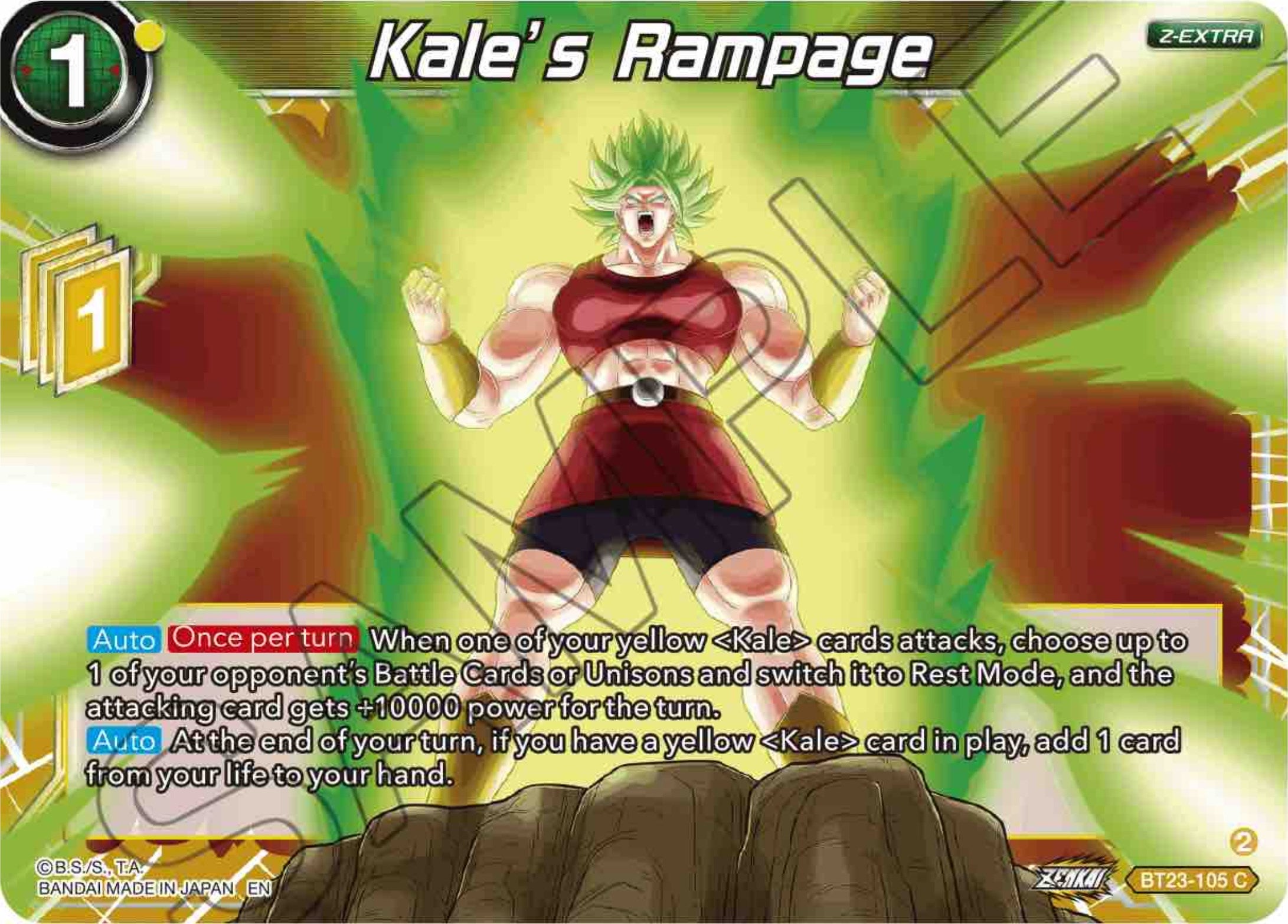 Kale's Rampage (BT23-105) [Perfect Combination] | Mindsight Gaming