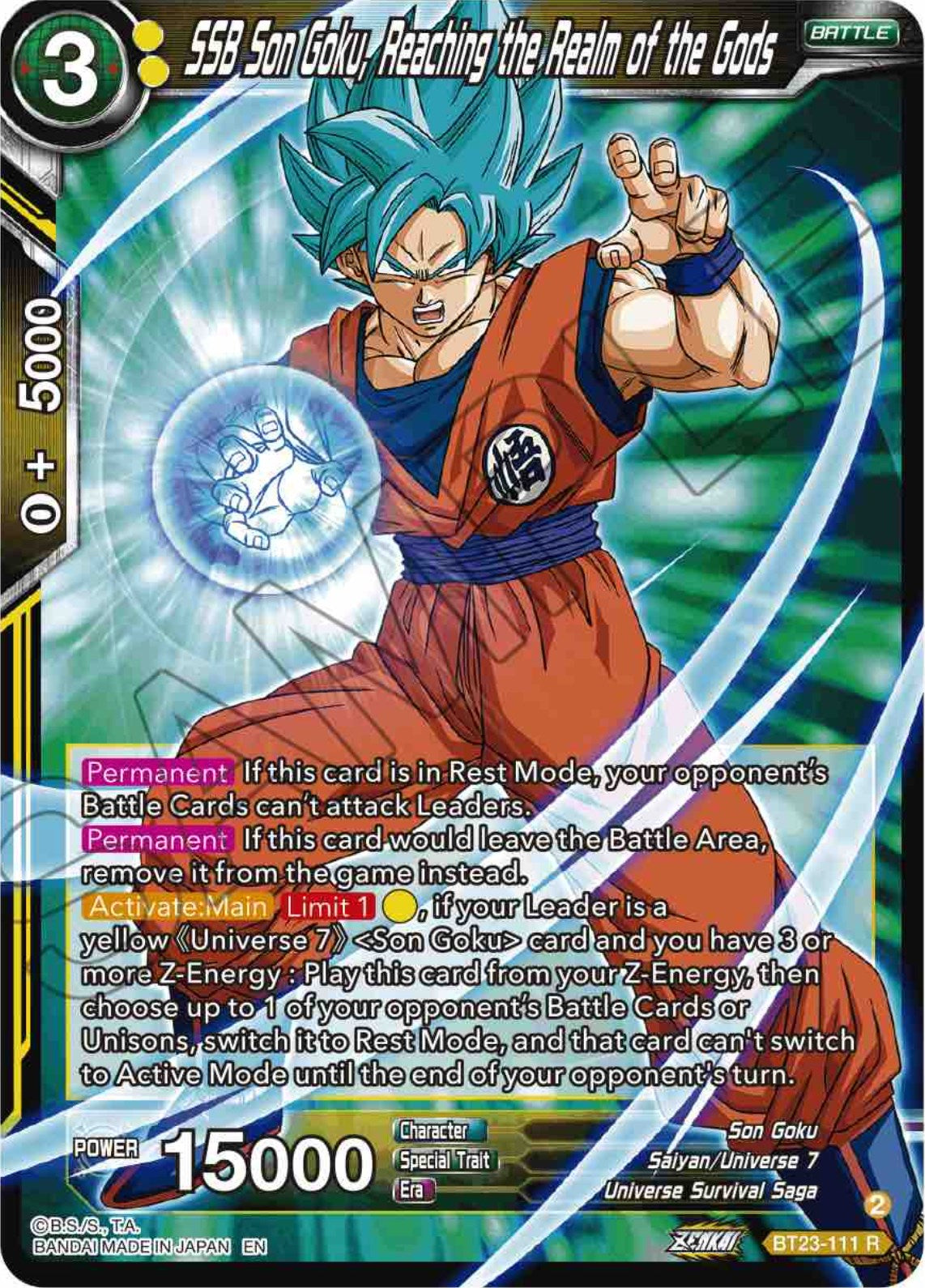 SSB Son Goku, Reaching the Realm of the Gods (BT23-111) [Perfect Combination] | Mindsight Gaming