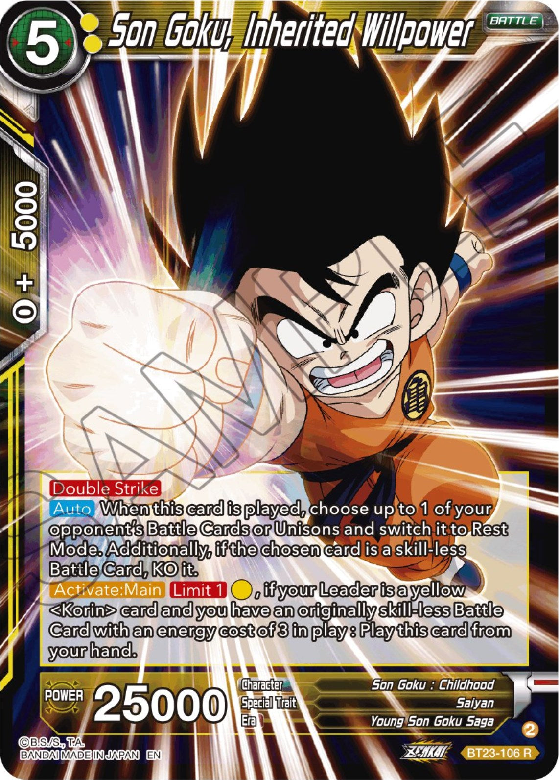 Son Goku, Inherited Willpower (BT23-106) [Perfect Combination] | Mindsight Gaming