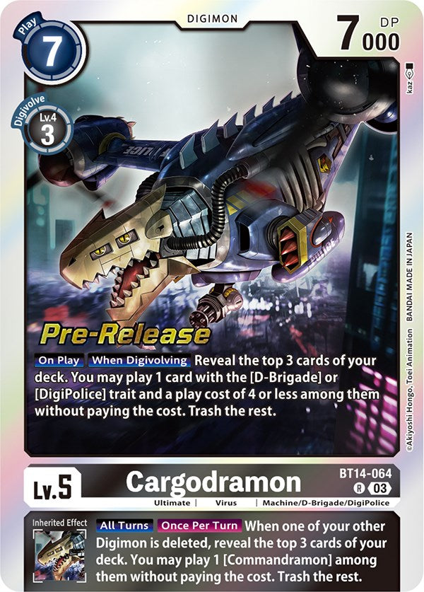 Cargodramon [BT14-064] [Blast Ace Pre-Release Cards] | Mindsight Gaming