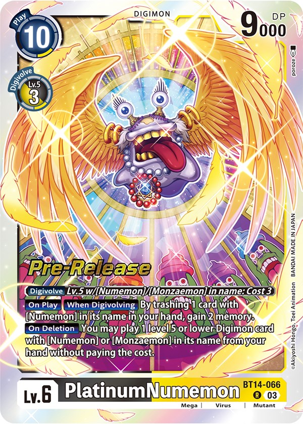 PlatinumNumemon [BT14-066] [Blast Ace Pre-Release Cards] | Mindsight Gaming