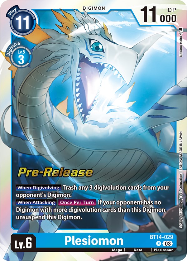 Plesiomon [BT14-029] [Blast Ace Pre-Release Cards] | Mindsight Gaming