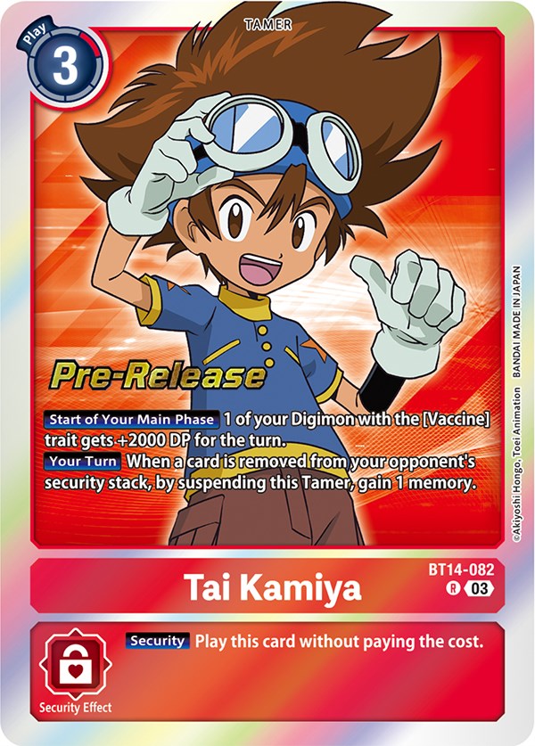 Tai Kamiya [BT14-082] [Blast Ace Pre-Release Cards] | Mindsight Gaming