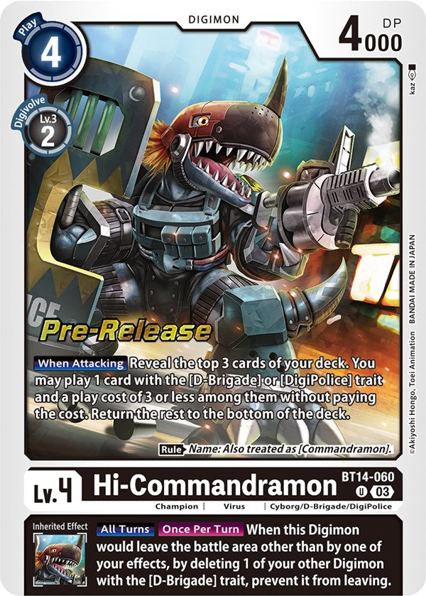 Hi-Commandramon [BT14-060] [Blast Ace Pre-Release Cards] | Mindsight Gaming