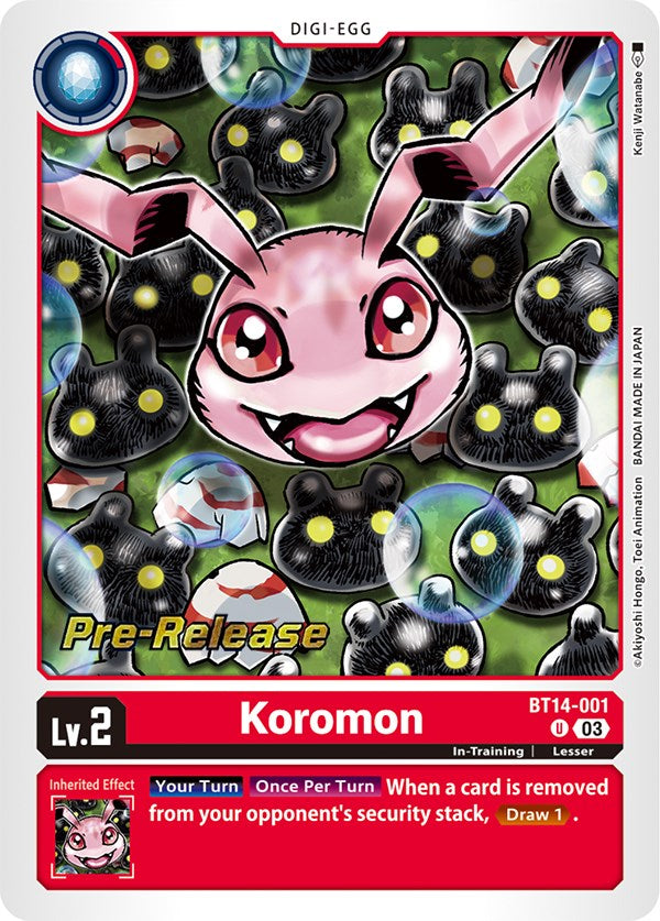 Koromon [BT14-001] [Blast Ace Pre-Release Cards] | Mindsight Gaming