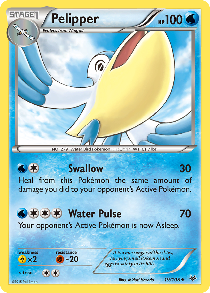 Pelipper (19/108) [XY: Roaring Skies] | Mindsight Gaming