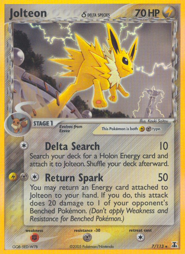 Jolteon (7/113) (Delta Species) [EX: Delta Species] | Mindsight Gaming