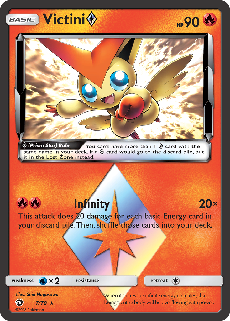 Victini (7/70) (Prism Star) [Sun & Moon: Dragon Majesty] | Mindsight Gaming