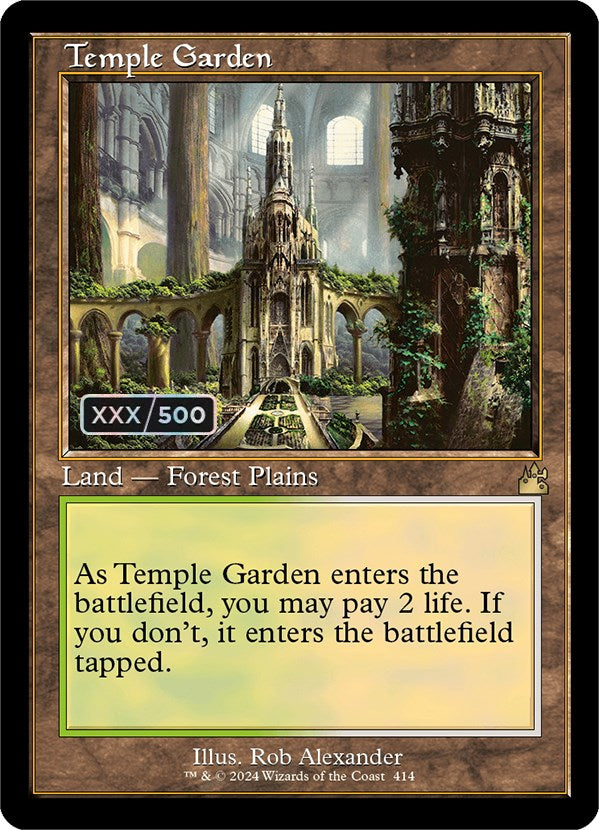 Temple Garden (Retro) (Serialized) [Ravnica Remastered] | Mindsight Gaming