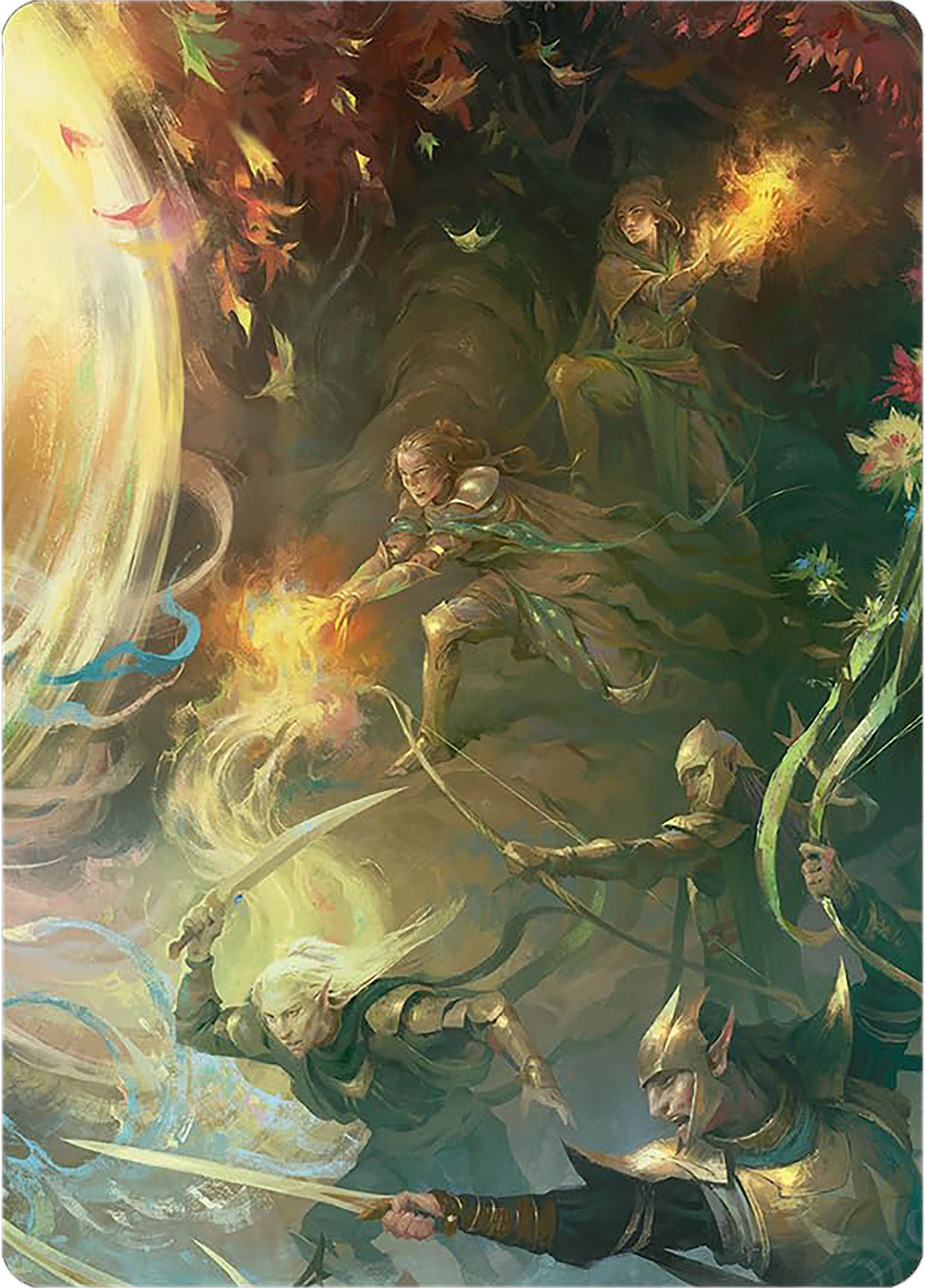 Rally the Galadhrim Art Card [The Lord of the Rings: Tales of Middle-earth Art Series] | Mindsight Gaming