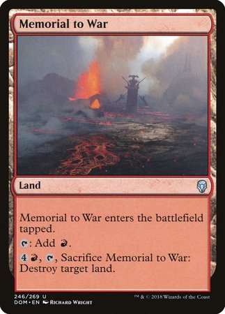 Memorial to War [Dominaria] | Mindsight Gaming