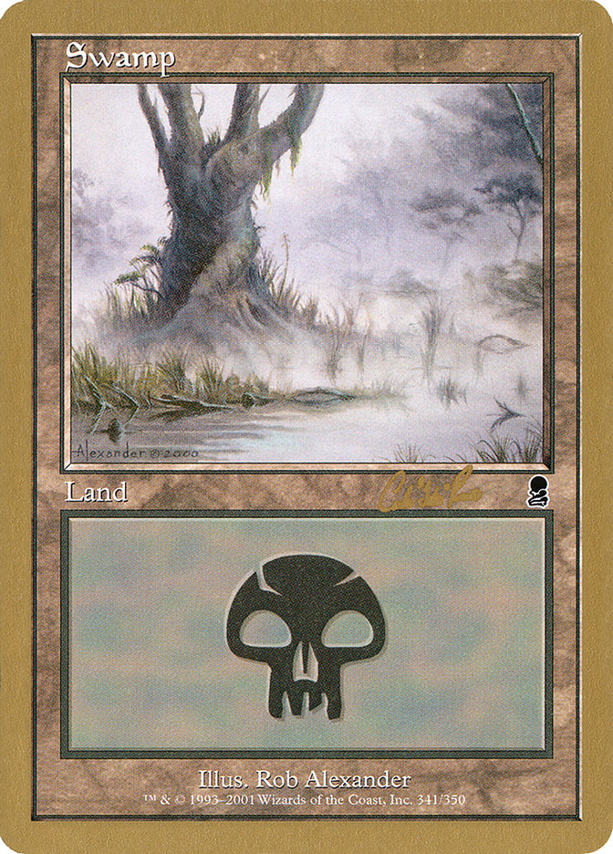 Swamp (cr341) (Carlos Romao) [World Championship Decks 2002] | Mindsight Gaming