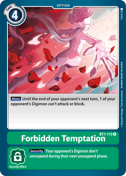 Forbidden Temptation [BT1-113] [Release Special Booster Ver.1.0] | Mindsight Gaming