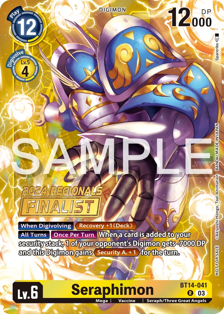 Seraphimon [BT14-041] (2024 Regionals Finalist) [Blast Ace Promos] | Mindsight Gaming