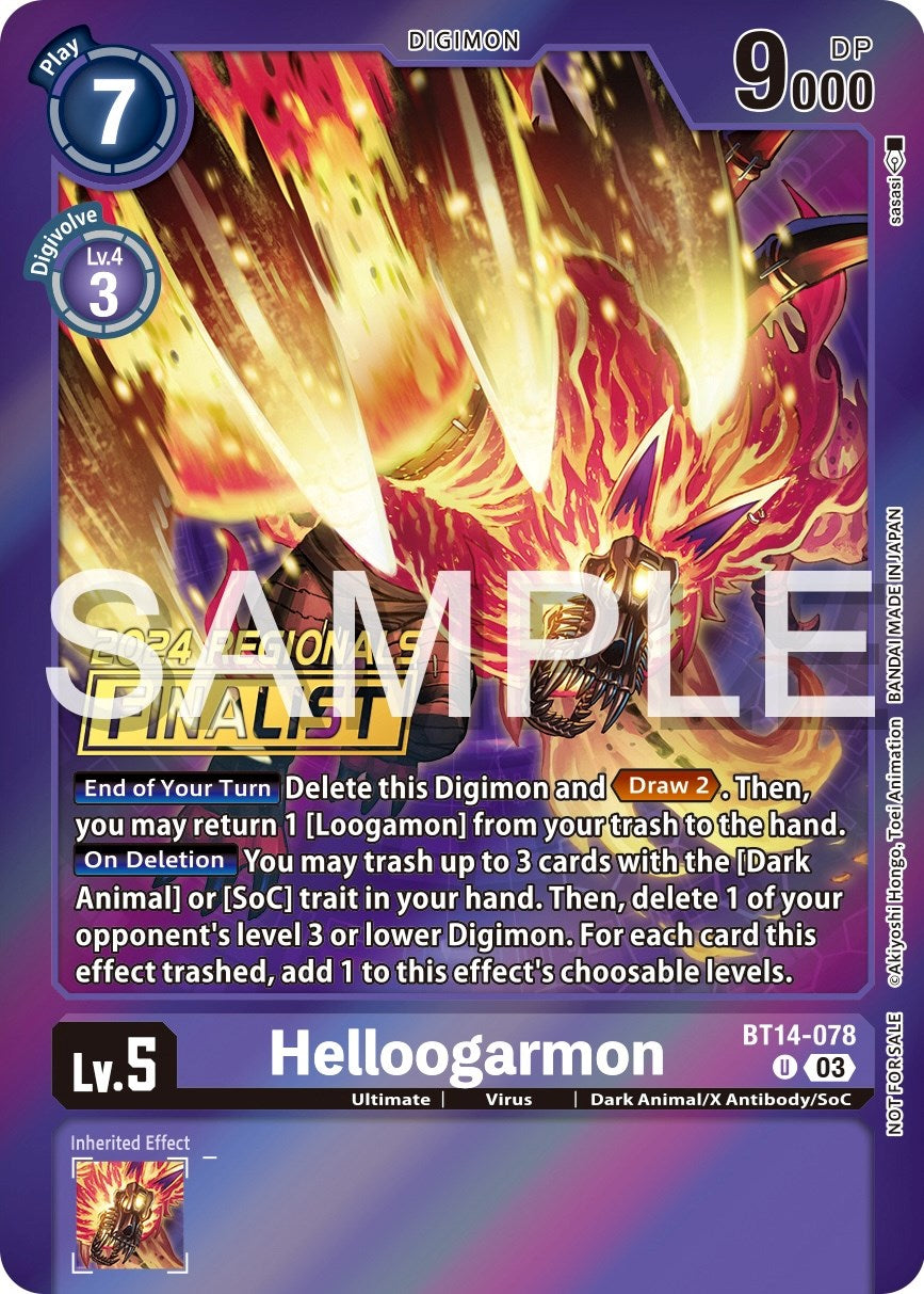 Helloogarmon [BT14-078] (2024 Regionals Finalist) [Blast Ace Promos] | Mindsight Gaming