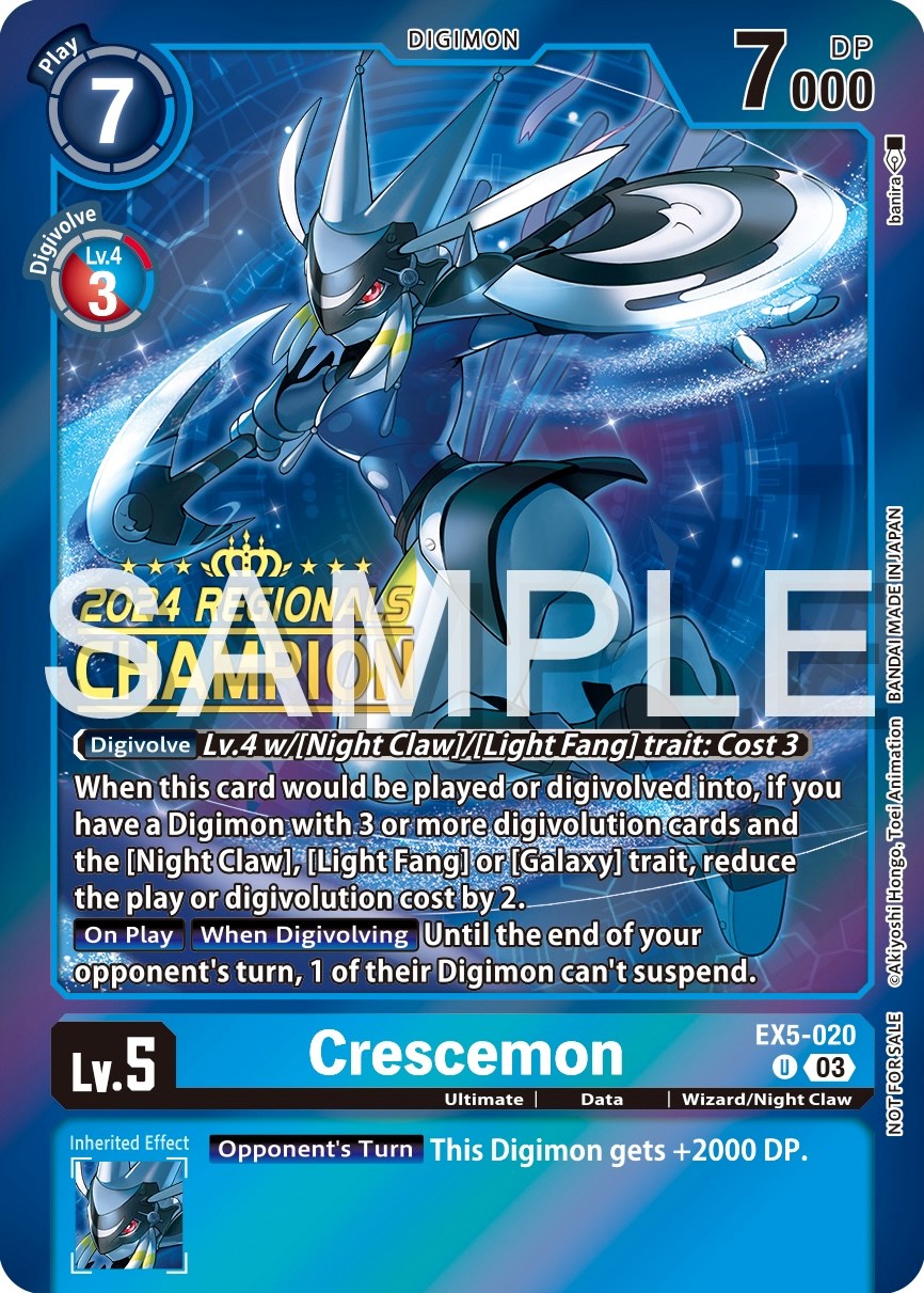 Crescemon [EX5-020] (2024 Regionals Champion) [Animal Colosseum Promos] | Mindsight Gaming