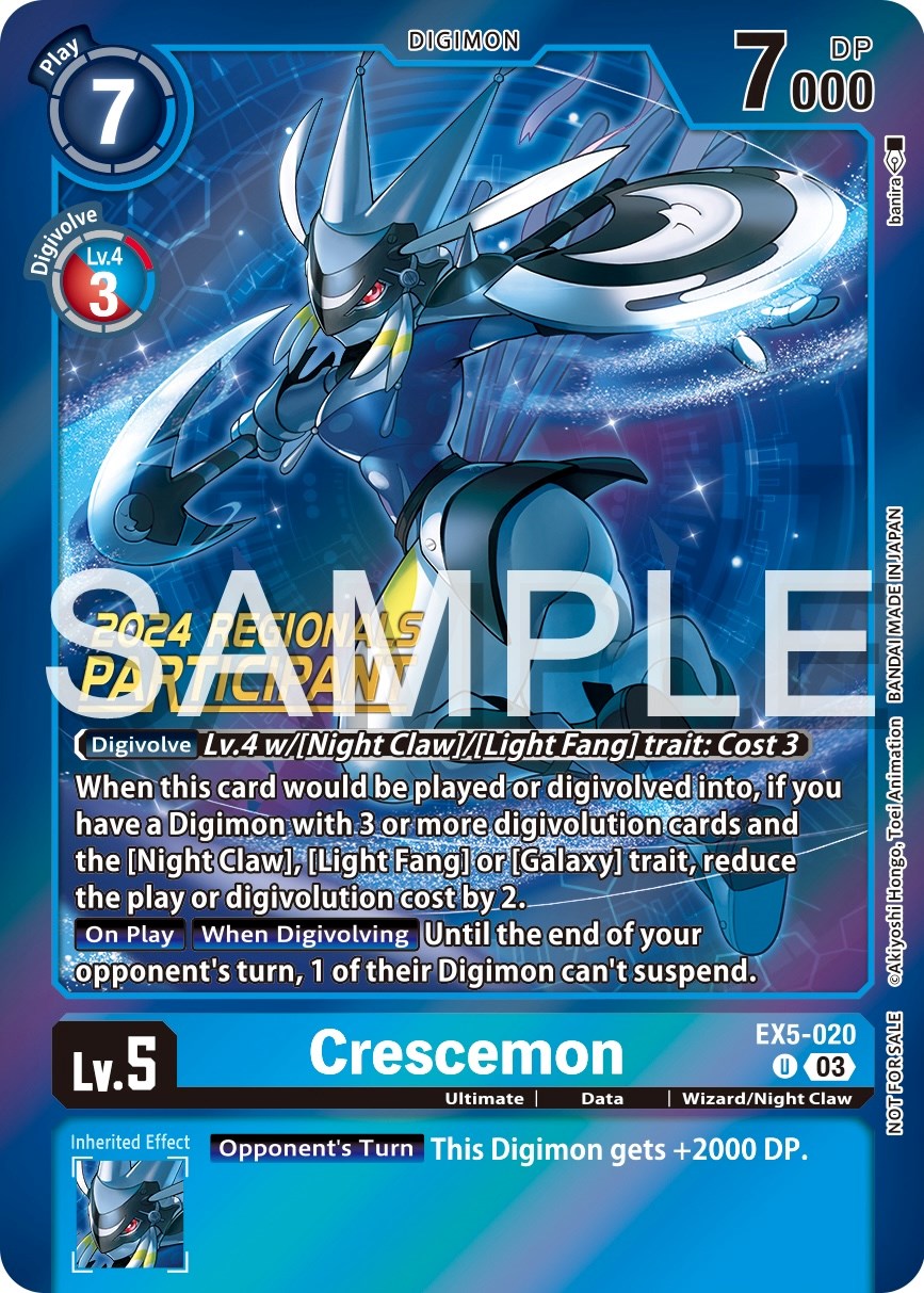 Crescemon [EX5-020] (2024 Regionals Participant) [Animal Colosseum Promos] | Mindsight Gaming