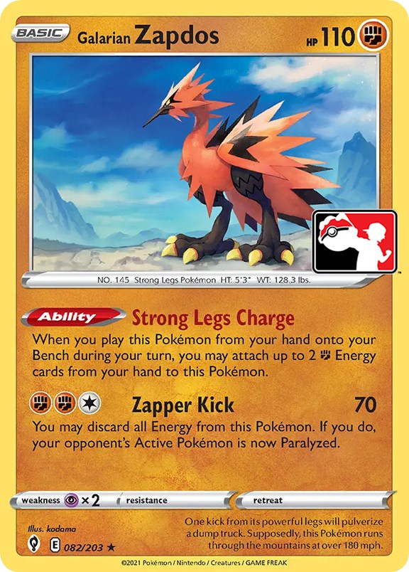 Galarian Zapdos (082/203) [Prize Pack Series One] | Mindsight Gaming