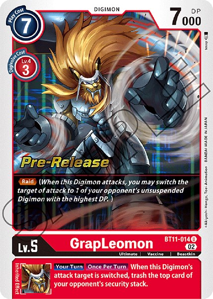 GrapLeomon [BT11-014] [Dimensional Phase Pre-Release Promos] | Mindsight Gaming