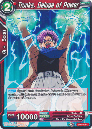 Trunks, Deluge of Power (DB1-003) [Dragon Brawl] | Mindsight Gaming