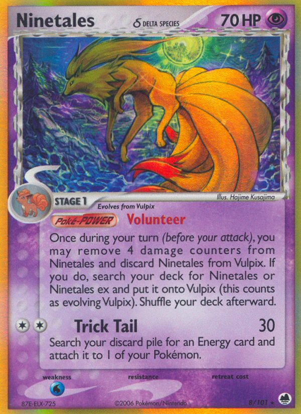 Ninetales (8/101) (Delta Species) [EX: Dragon Frontiers] | Mindsight Gaming