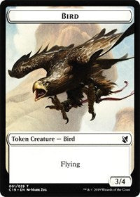 Bird (001) // Sculpture Double-sided Token [Commander 2019 Tokens] | Mindsight Gaming