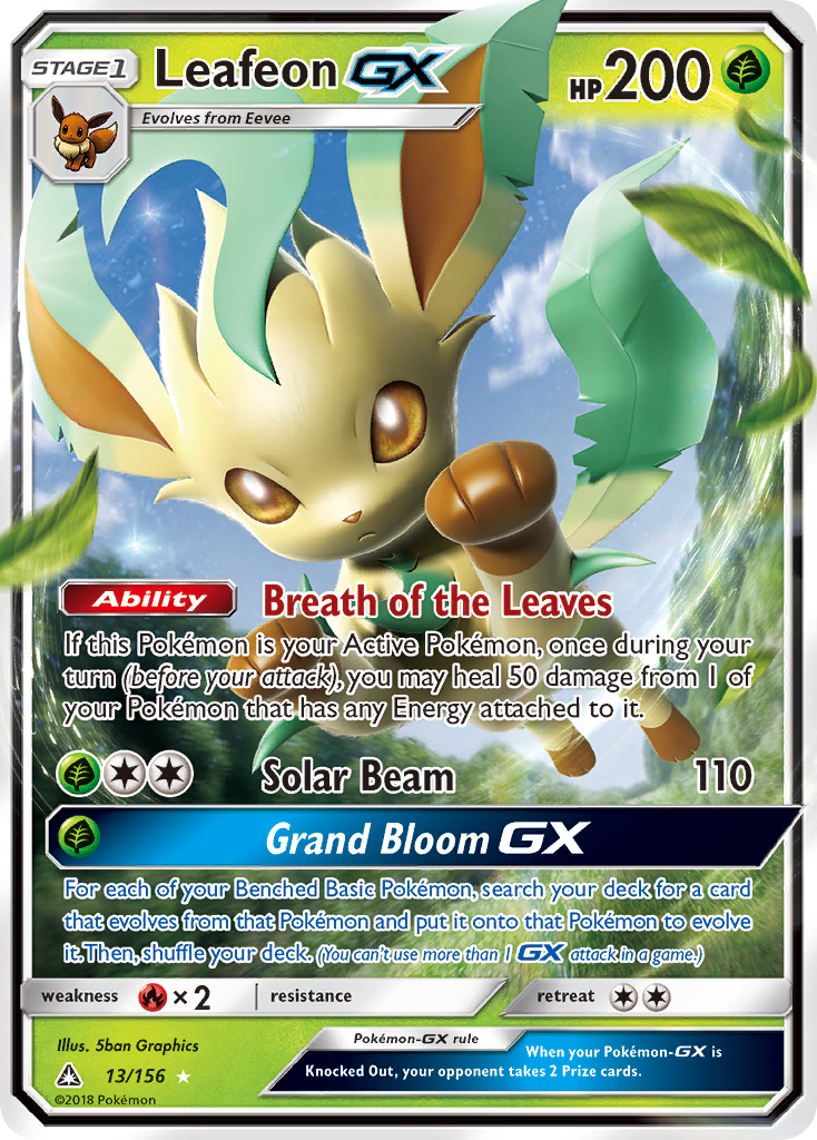 Leafeon GX (13/156) [Sun & Moon: Ultra Prism] | Mindsight Gaming