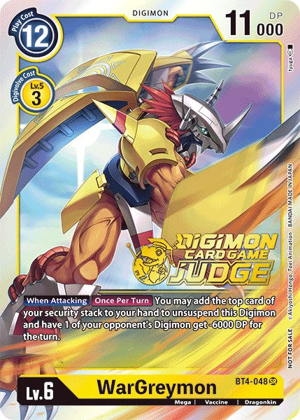 WarGreymon [BT4-048] (Judge Pack 1) [Great Legend Promos] | Mindsight Gaming