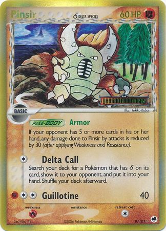 Pinsir (9/101) (Delta Species) (Stamped) [EX: Dragon Frontiers] | Mindsight Gaming