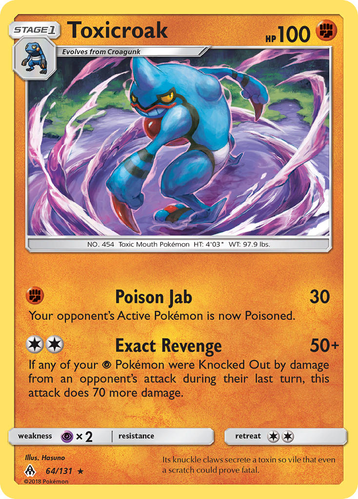 Toxicroak (64/131) [Sun & Moon: Forbidden Light] | Mindsight Gaming