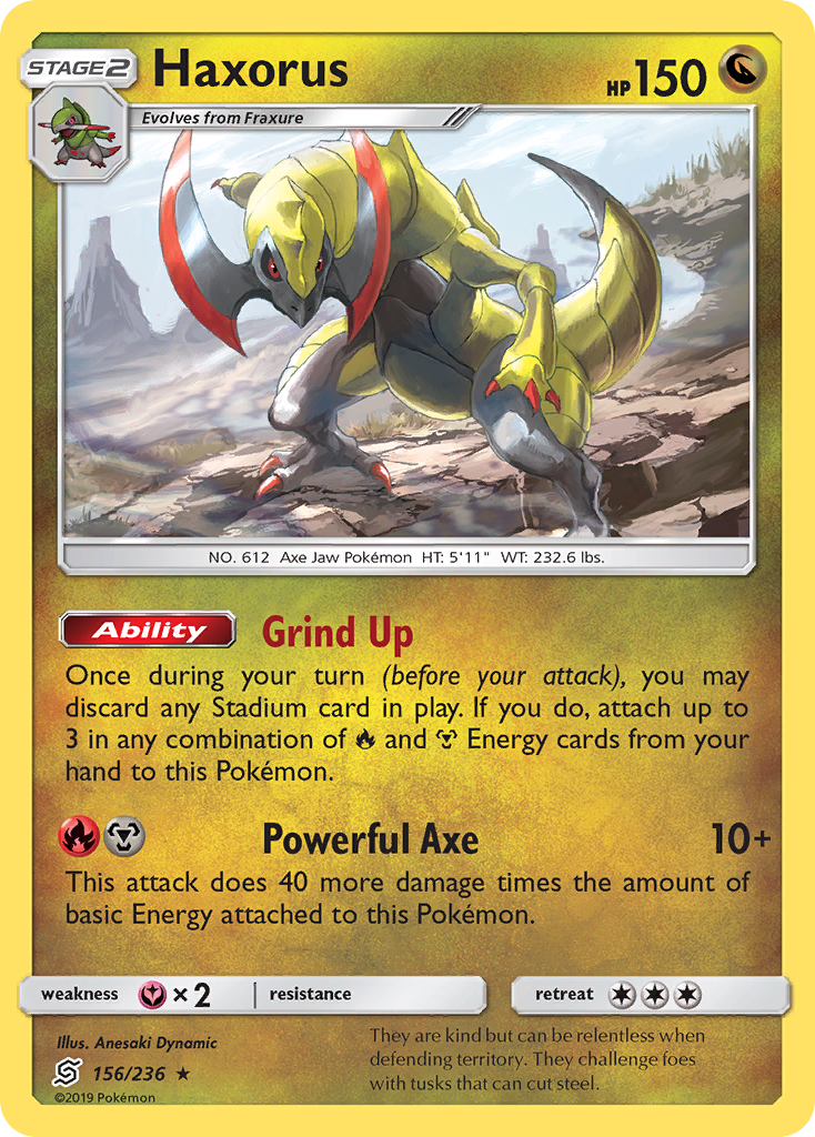 Haxorus (156/236) [Sun & Moon: Unified Minds] | Mindsight Gaming