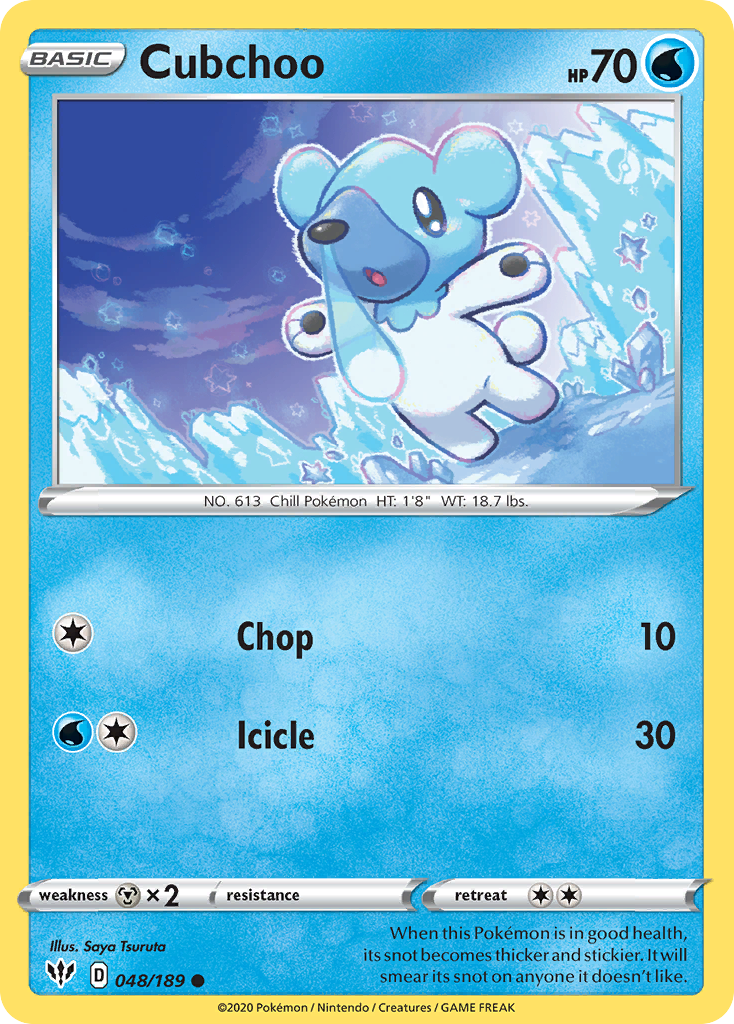 Cubchoo (048/189) [Sword & Shield: Darkness Ablaze] | Mindsight Gaming