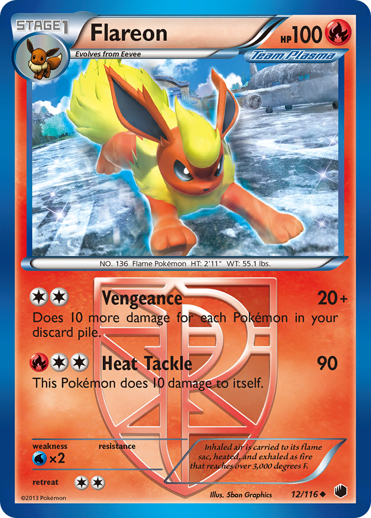 Flareon (12/116) [Black & White: Plasma Freeze] | Mindsight Gaming