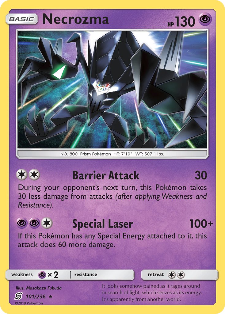 Necrozma (101/236) (Cracked Ice Holo) (Theme Deck Exclusive) [Sun & Moon: Unified Minds] | Mindsight Gaming