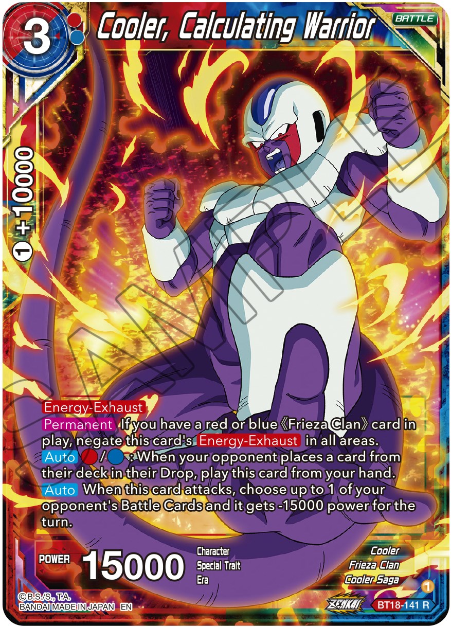 Cooler, Calculated Warrior (BT18-141) [Dawn of the Z-Legends] | Mindsight Gaming