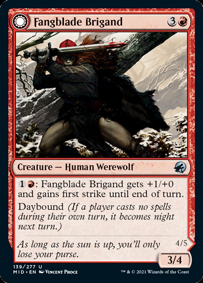 Fangblade Brigand // Fangblade Eviscerator [Innistrad: Midnight Hunt] | Mindsight Gaming