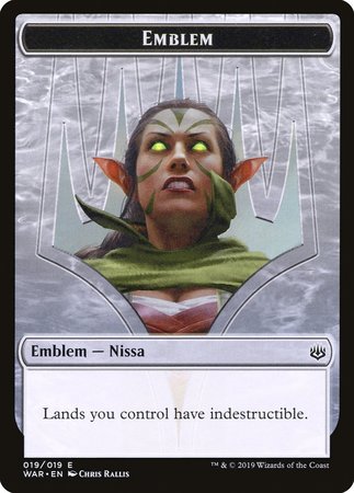 Emblem - Nissa, Who Shakes the World [War of the Spark Tokens] | Mindsight Gaming