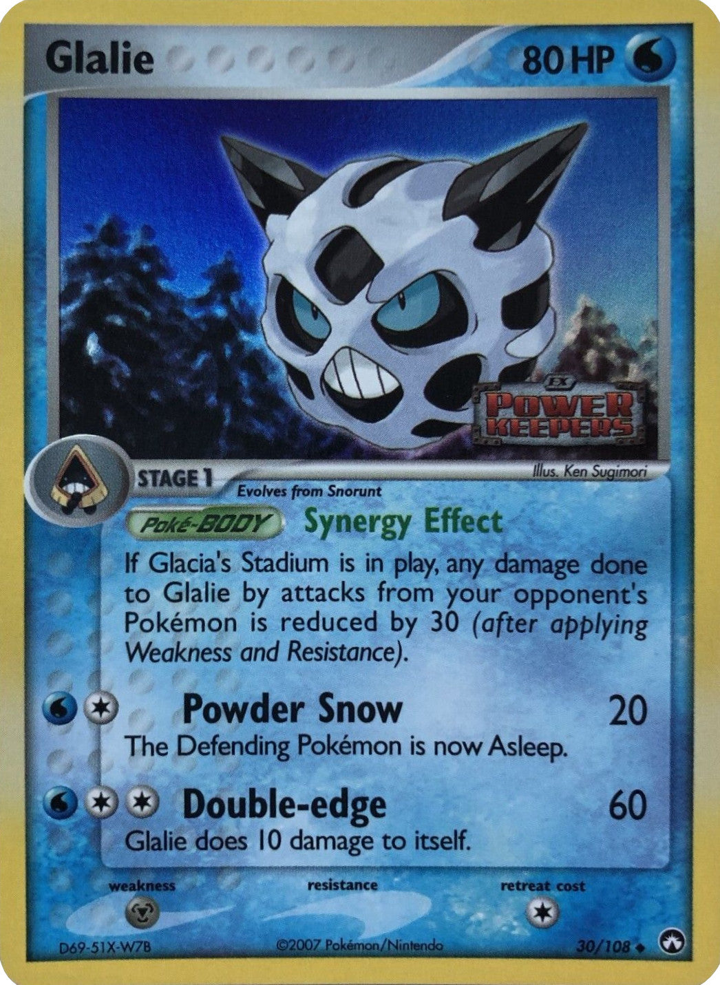 Glalie (30/108) (Stamped) [EX: Power Keepers] | Mindsight Gaming