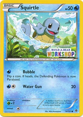 Squirtle (14/101) (Build A Bear Workshop Exclusive) [Black & White: Plasma Blast] | Mindsight Gaming