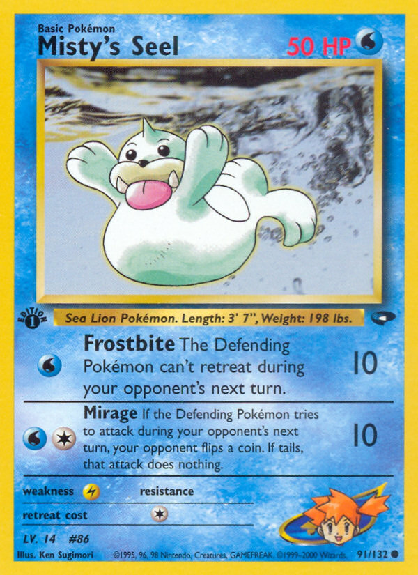 Misty's Seel (91/132) [Gym Challenge 1st Edition] | Mindsight Gaming