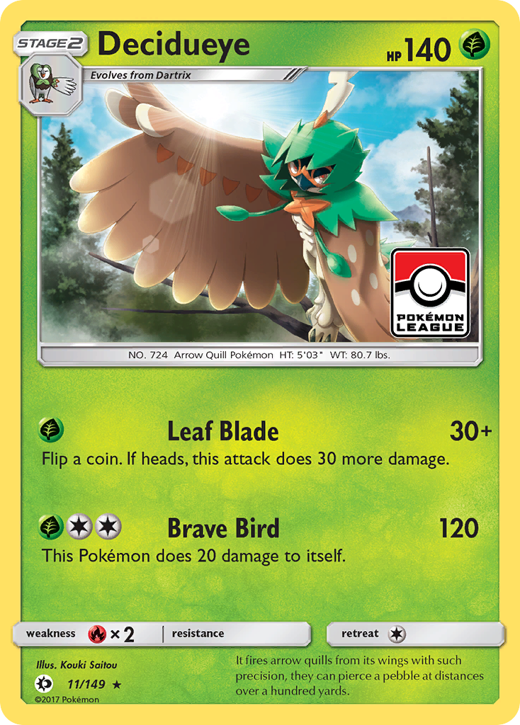 Decidueye (11/149) [Sun & Moon: Base Set] | Mindsight Gaming