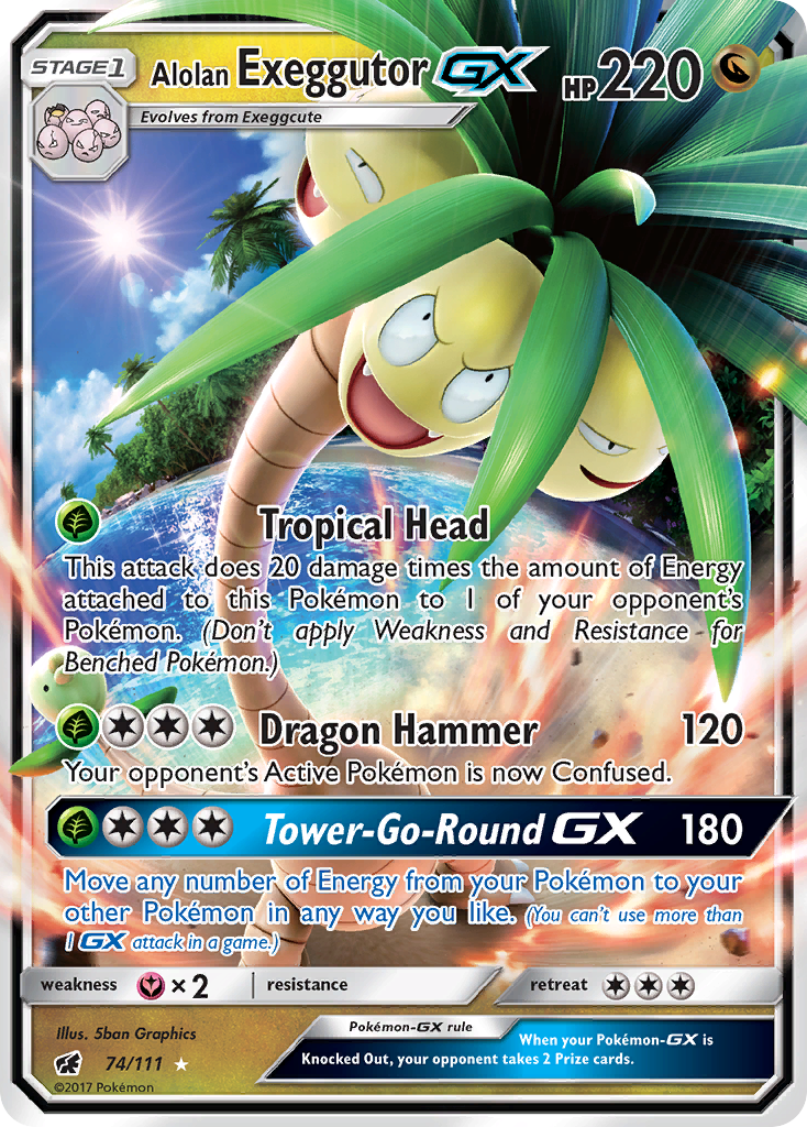 Alolan Exeggutor GX (74/111) [Sun & Moon: Crimson Invasion] | Mindsight Gaming