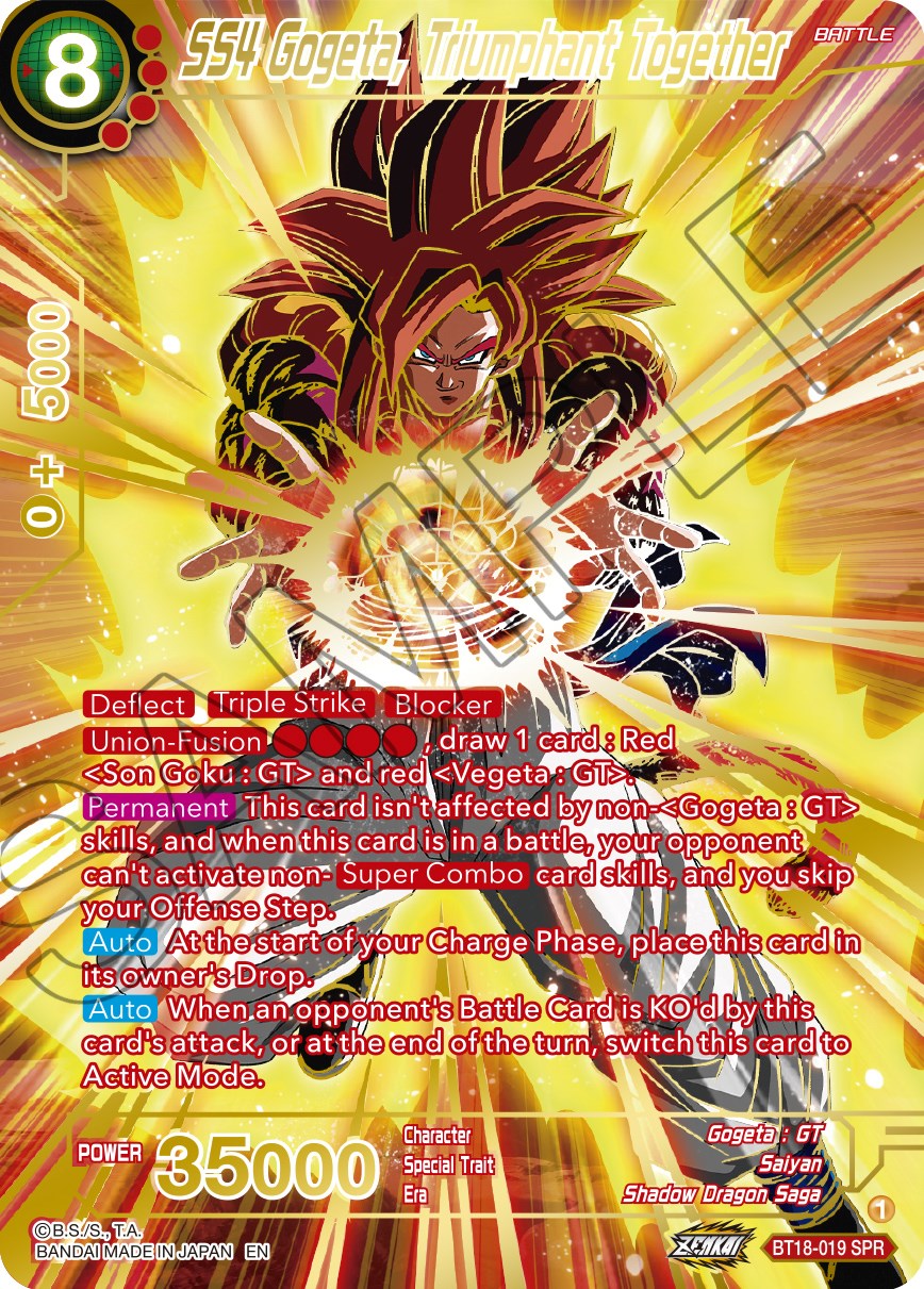 SS4 Gogeta, Triumphant Together (SPR) (BT18-019) [Dawn of the Z-Legends] | Mindsight Gaming