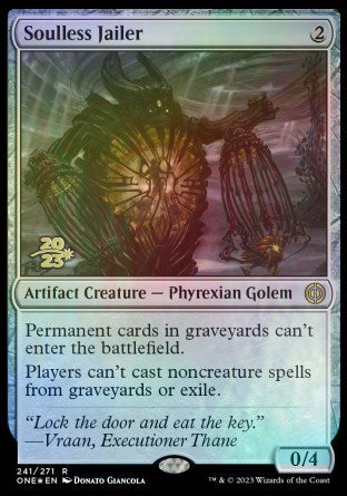 Soulless Jailer [Phyrexia: All Will Be One Prerelease Promos] | Mindsight Gaming